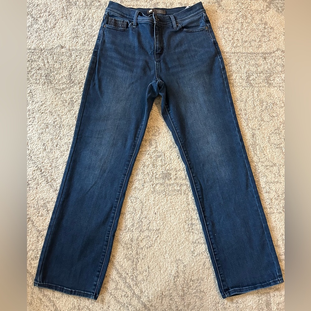 Levi’s Women’s 512 Slimming Straight Leg Jeans Black Label Stretch Sz 10 Petite